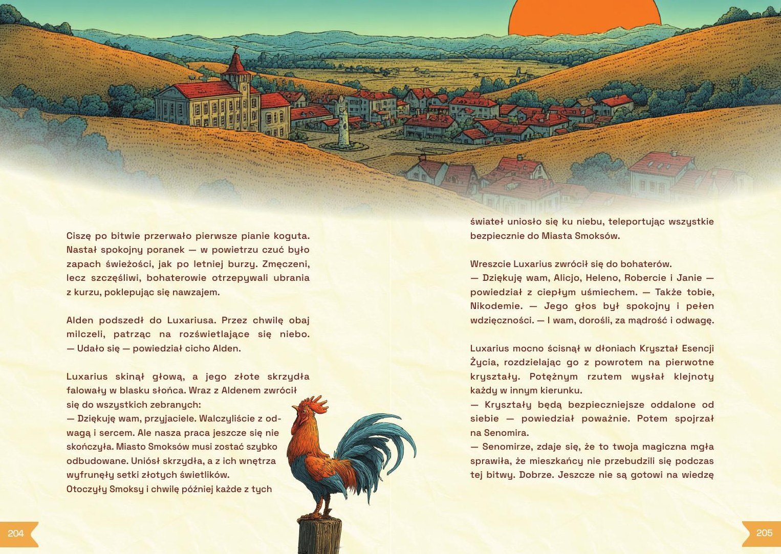 Rozkładówka książki Smoksy — Poranek po bitwie
